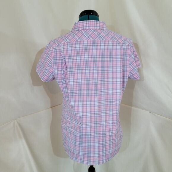 Kathmandu driMOTION Plaid Button Up‎ Slim Fit T-Shirt - Size 12 - Picture 4 of 9